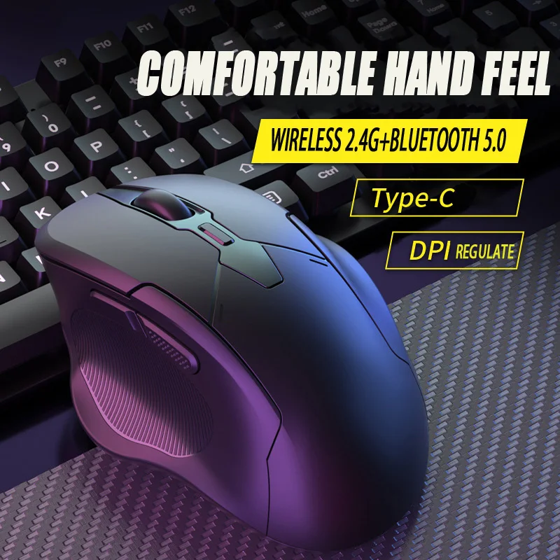 

Wireless dual-mode mouse mute silent Type-c charging office games