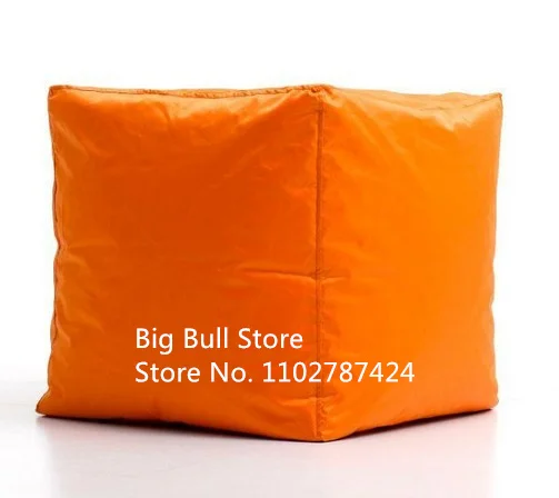 Waterproof and Dustproof Foot Stool Rest Pouffe Cube Box Seat Bean Bag COVER ONLY square footrest stool bean bag chair