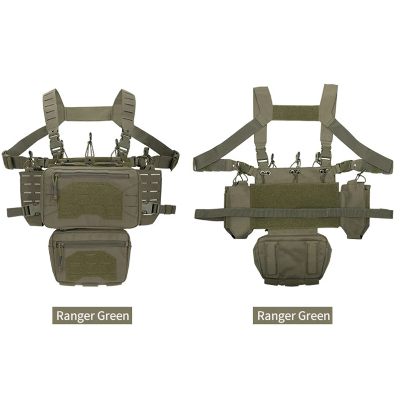 YAKEDA Camo Molle skrzynia skrzynia bojowa plakietka na podwozie Laser odpinana pętla Airsoft etui taktyczna kamizelka nośna