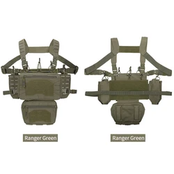 YAKEDA Camo Molle Chest Rig Fight Chassis Placard Laser Detachable Hook Loop Airsoft Magazine Pouch Tactical Plate Carrier Vest
