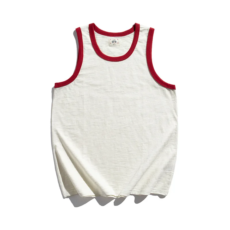 

2023 Summer Cotton Vest Soft Breathable Sports Gym Running Casual Loose Sleeveless Round Neck T-Shirts For Men Singlet Tees Tops
