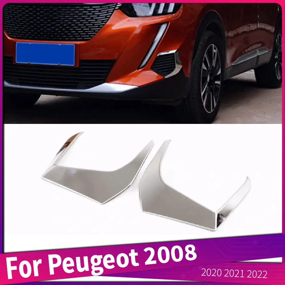 

2020 2021 2022 For Peugeot 2008 Car Front Fog Light Lamp Cover Frame Exterior Decoration