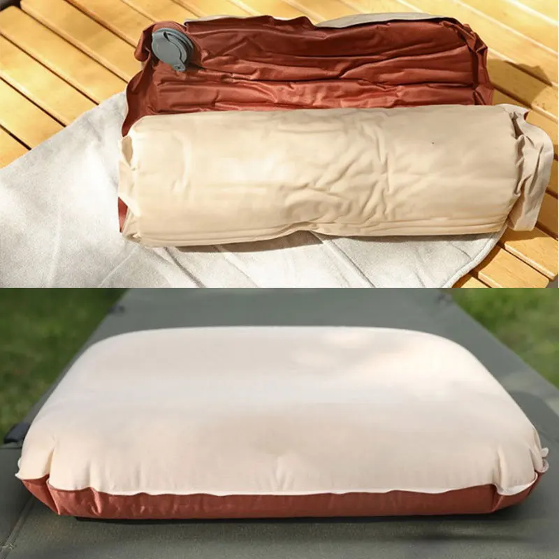 Inflatable Pillow Outdoor Camping Sleeping Portable Easy to Store Tent Automatic Cheese Pillow Sleeping