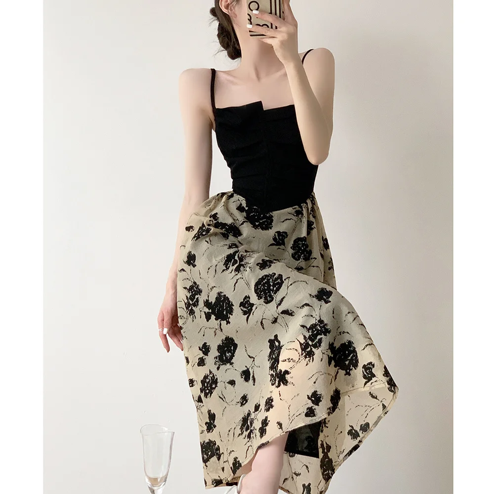 

But you're still wearing a camisole dress for women. High quality summer new waistband print seaside vacation dress