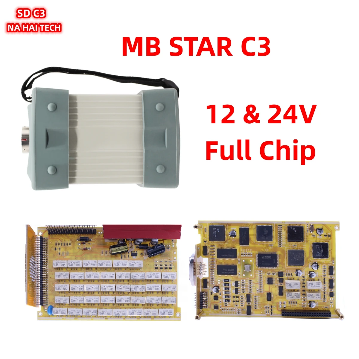 

High Quality V2023.09 MB Star C3 SD Connect Multiplexer Supports 12V & 24V Cars and Trucks with NEC Relays Auto Diagnostic-Tool