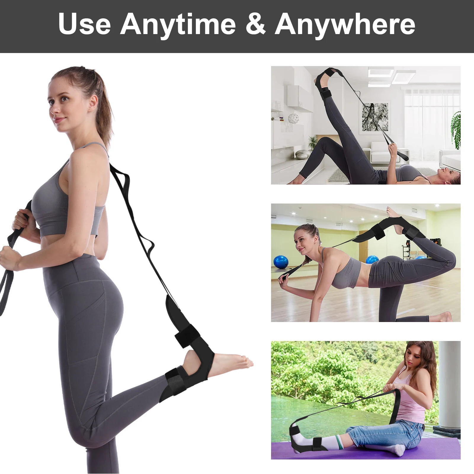 Fascia Stretcher Yoga Strap for Leg Training and Exercises yoga strap