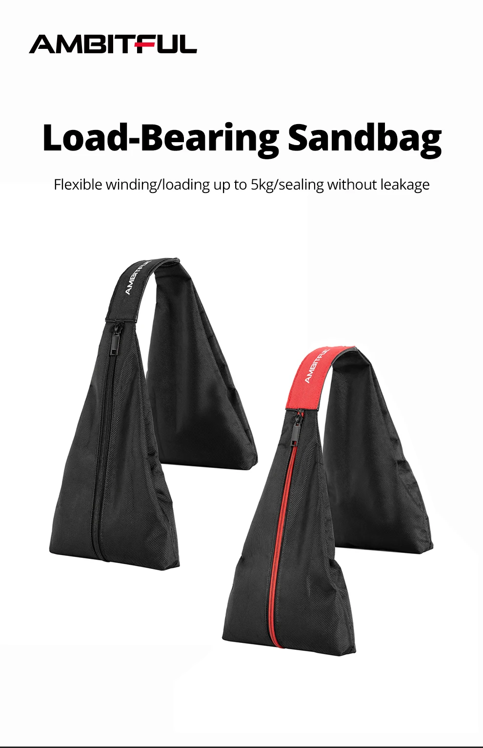 Dual-section Design Sandbag Photography Studio Video Stage Load-Bearing 5KG Thic