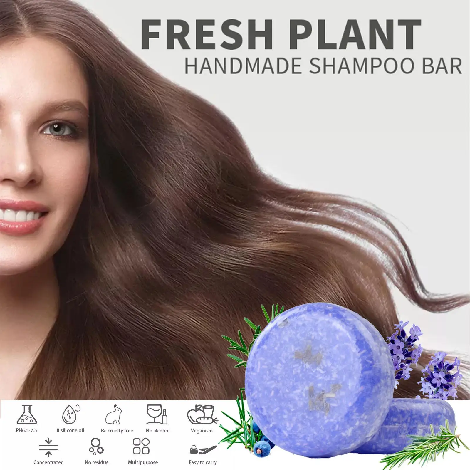 

Flower Essence Soap Shampoo Soap Cold Processed Soap Care Bar Pure Hair Hair Hair Shampoos Shampoo Plant O8U9