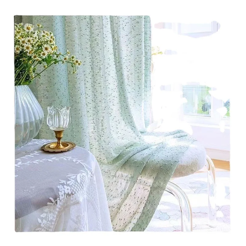

Window Curtain Chiffon Tulle Sheer Voile Drapes Balcony Transparent for Living Room Bedroom 100WX160H(CM)Embroidered Rose