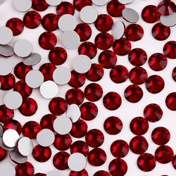 Elegant Assortment of Colorful Glass Crystal Flatback Rhinestones for DIY Nail Art and Crafts (A28 Dark Red)