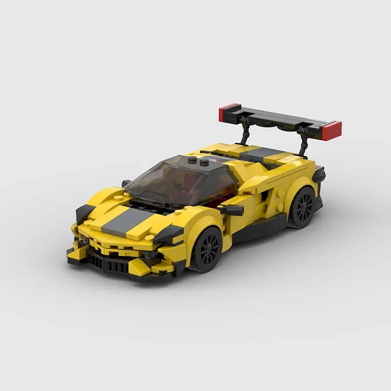 

Конструктор MOC Corvette C8R для мальчиков и девочек, скоростные чемпионы, спортивные автомобили, гоночный автомобиль, развивающая игрушка