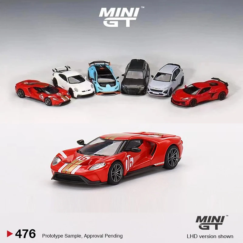 

MINI GT 1:64 Model Car F GT Alan Mann Heritage Edition Alloy Die-Cast Vehicle #476 LHD