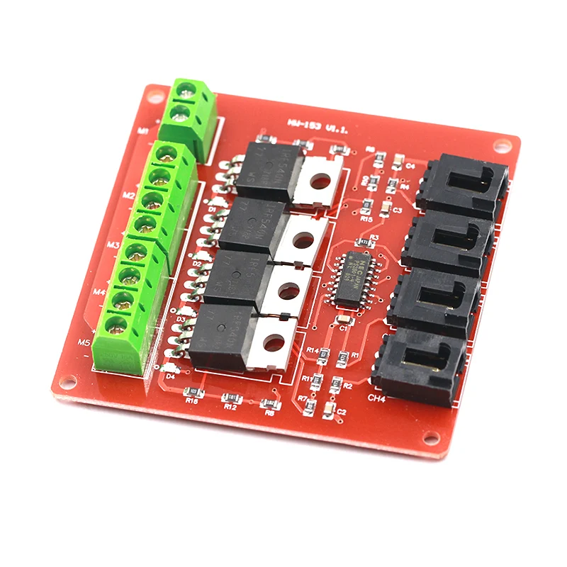 MOSFET Switch Module for Arduino YUANNIN Four Channel 4 Route MOSFET Button IRF540 V4.0 MOSFET Switch Module for Arduino YUANNIN Four Channel 4 Route MOSFET Button IRF540 V4.0