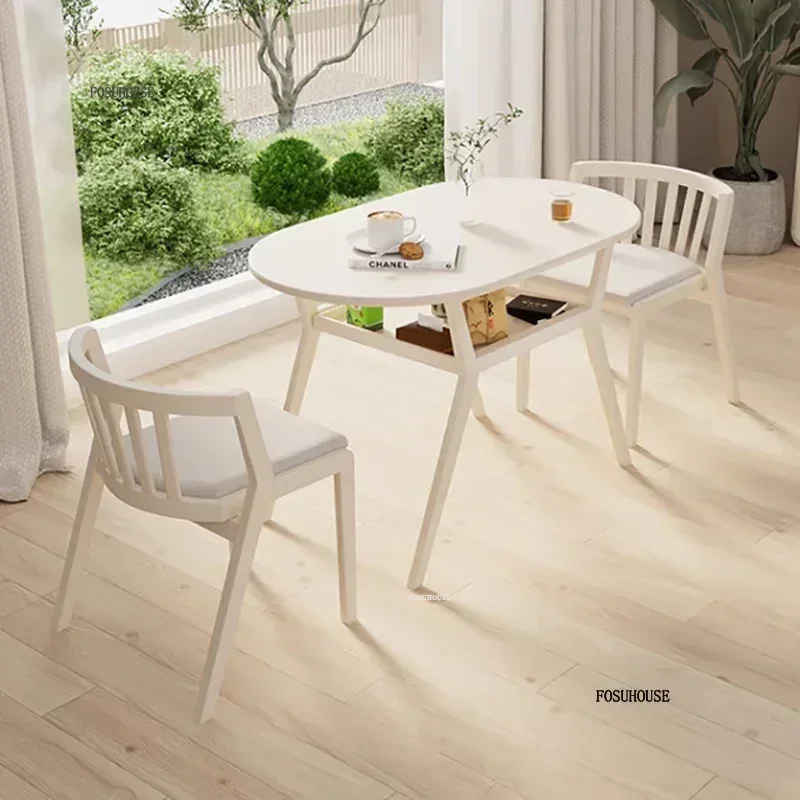 Solid Wood Garden Furniture Set Outdoor Furniture Patio Villa Tables and Chairs Leisure Mini Tea Table Three-piece Set