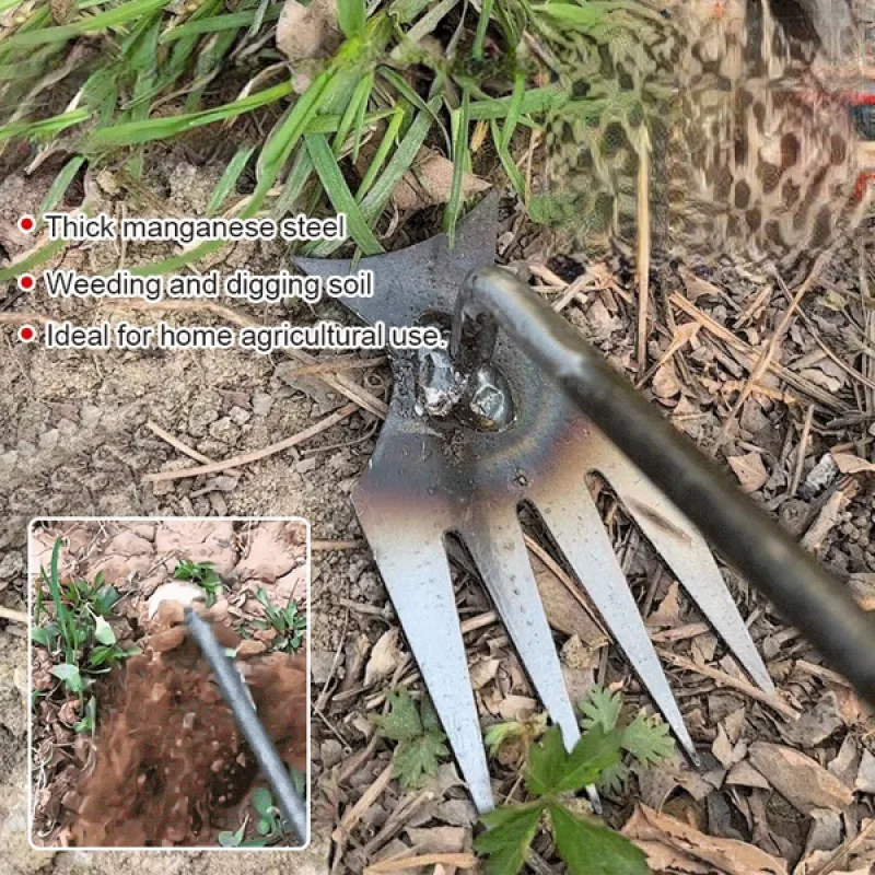 Weeding Hoe Rake Farm Tool Weeding Scarifier Artifact Agricultural Tools Tooth Nail Harrow Metal Harrow Gardening Tools