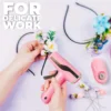 2200Amh Pink Cordless Hot Glue Gun Kit USB Chargeable Battery Charged with 40 Glue Sticks Carry Case 10 Wood Sticks Fast Heating 3