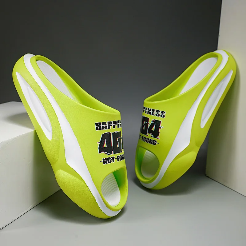 Pantofole antiscivolo per uomo Slip antiscivolo comode con suola spessa Pantofola per cursori in schiuma morbida per interni ed esterni_voghion.com