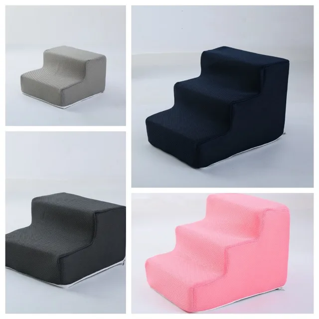 Removable Washable Anti Slip Foldable Pet Dog Cat Stairs High Elasticity Sponge Dog Training Stairs Cat Bed Stairs Play Stairs Removable Washable Anti Slip Foldable Pet Dog Cat Stairs High Elasticity Sponge Dog Training Stairs Cat Bed Stairs Play Stairs
