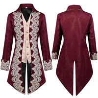 Veste de Style Victorien et Gothique pour Homme, Vêtement Style Steampunk, Rétro, Violet, en Velours, Cosplay, Robe Médiévale, Uniforme Renaissance 1