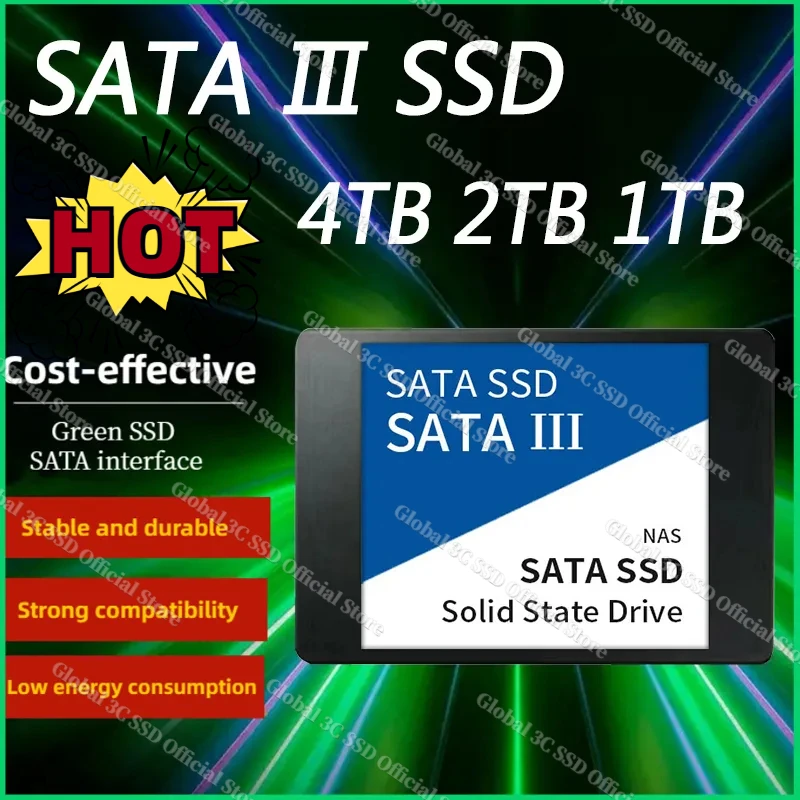 

2024 New 4TB SSD Sata Hard Drive Disk Sata3 2.5 Inch 2TB 1TB 560MB/S High Speed Hard Disk Internal Solid State Drives For Laptop