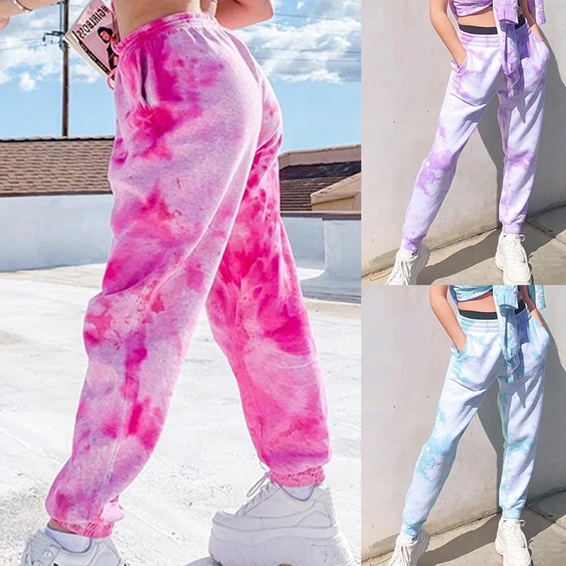 

High Waist Tie Dye Sweatpants Women Fashion Hip Hop Baggy Pants Female Jogging Pants Loose Jogger Sports Trousers Streetwear
