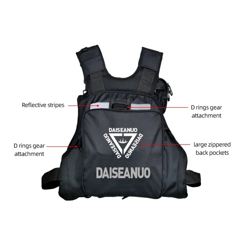 Orange-Gilet De Sauvetage De Pêche à La Mouche, Vernis De Flottabilité