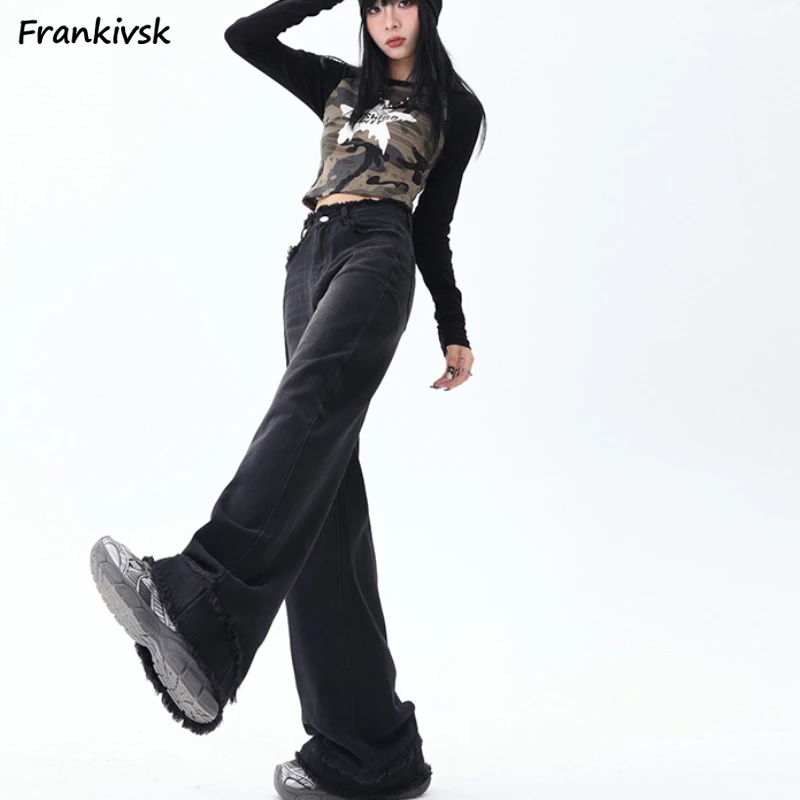 

Jeans for Women Six Sizes Denim Spring All-match Baggy Casual Female Trousers High Street Vintage Korean Style Hipster Stylish