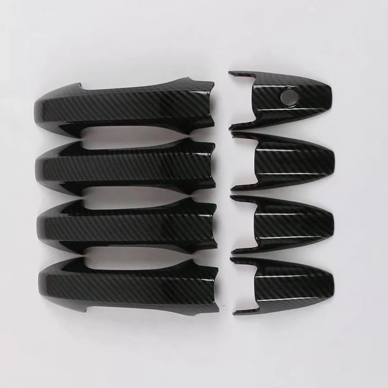 

1set ABS Carbon Fiber Pattern Exterior Door Handle Cover Trim Sticker Pull Door Bowl For Honda CRV CR-V 2007 2008 2009 2010 2011