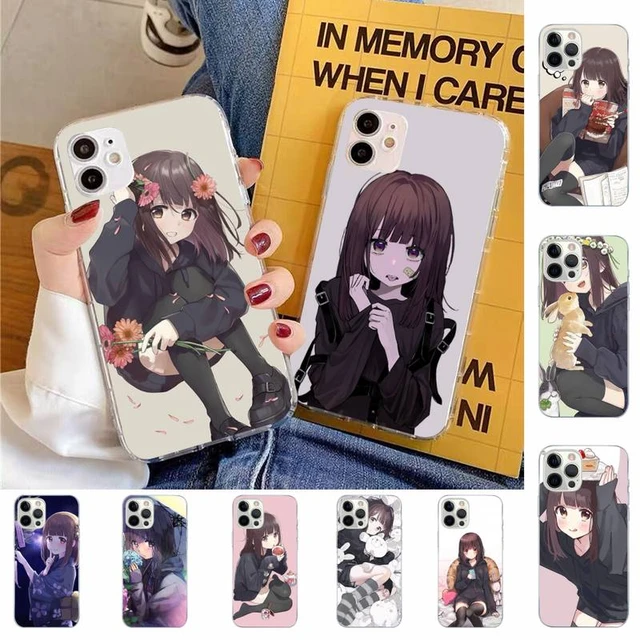 Menhera chan anime girl cute Phone Case Candy Color for iPhone 6 7 8 11 12  13 s mini pro X XS XR MAX Plus - AliExpress