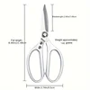 1pc Multi-Purpose Stainless Steel Kitchen Shears - Heavy-Duty Poultry Scissors with Comfortable Aluminum Alloy Grip for Food Pre 3