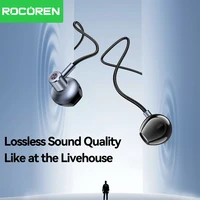 Rocoren USB Type C Wired Earphones In Ear With Microphone Stereo Earbuds Sports In-line Control For Xiaomi Samsung Wired Headset 2