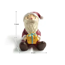 Christmas Skiing Animal Miniature Figurine - Festive Decoration & Resin Craft Ornament (Santa Gift)