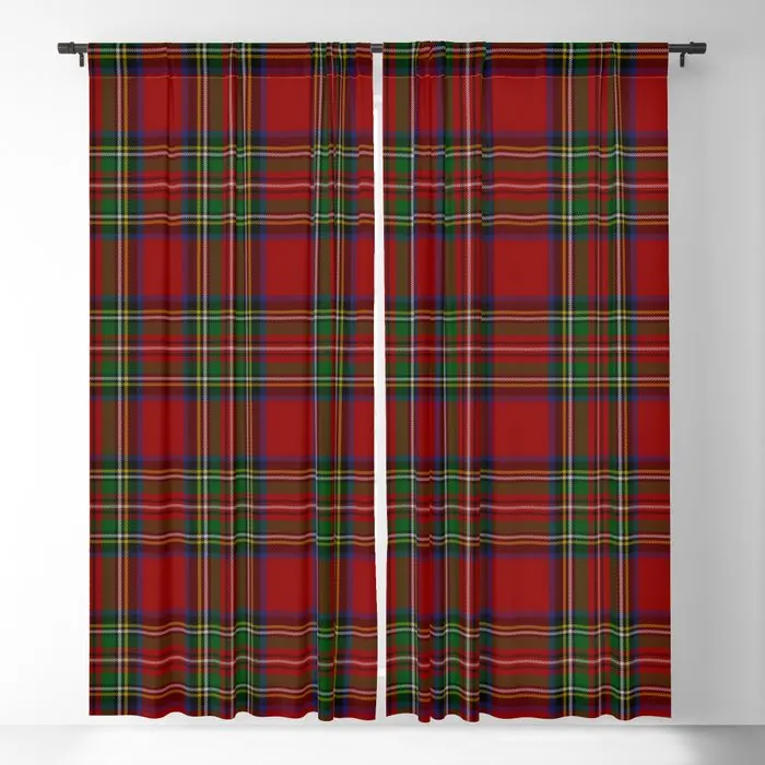 

The Royal Stewart Tartan Blackout Curtains 3D Print Window Curtains For Bedroom Living Room Decor Window Treatments