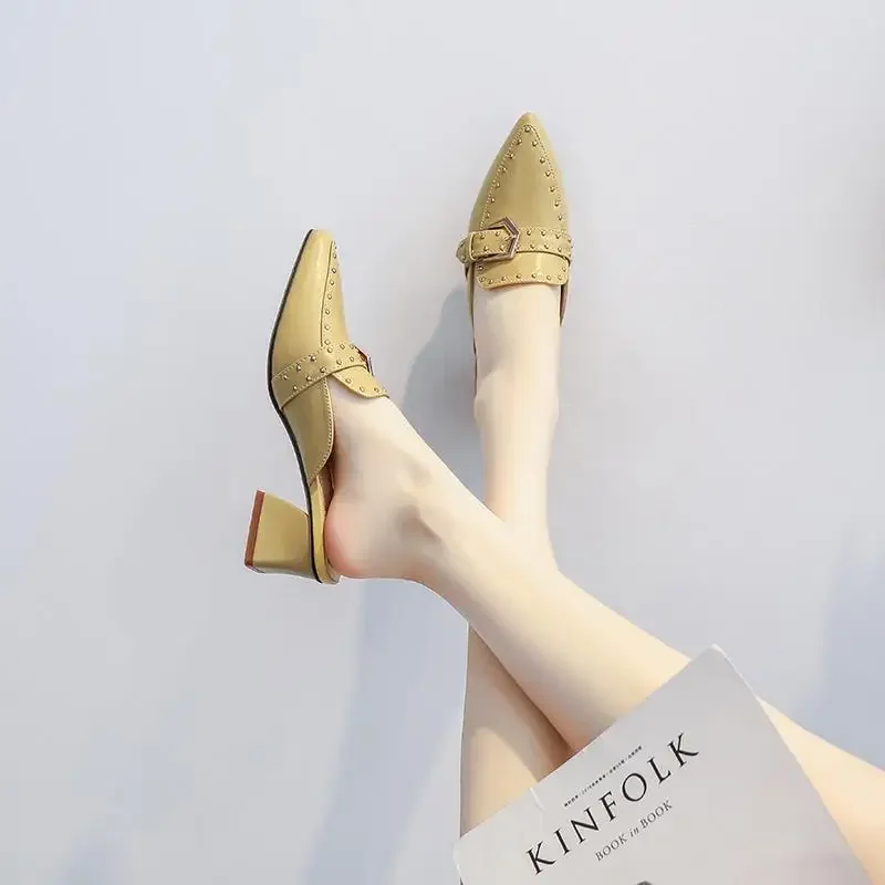 

Сланцы женские в Корейском стиле, Нескользящие, каблук, летняя обувь, 39