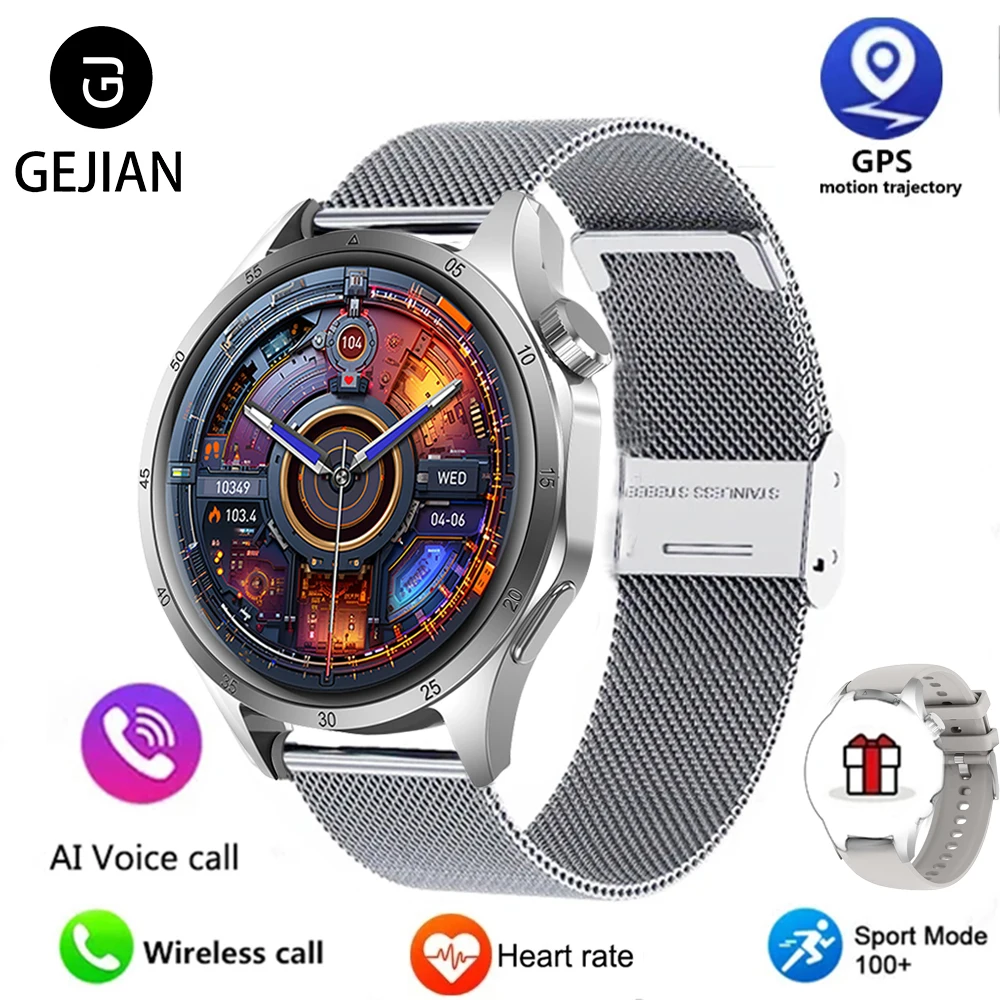 2025 New Mens Smart Watch 360 360 Bluetooth Call Smartwatch AMOLED Screen GPS - Picture 29 of 32