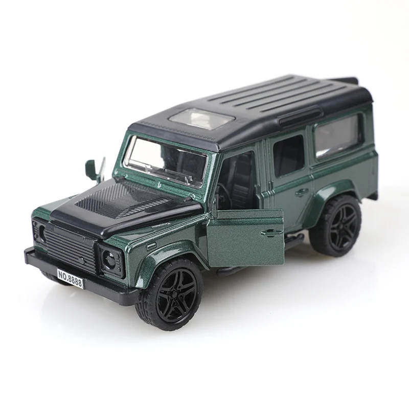 (Bagged) Brinquedo para menino 1/36, metal fundido, três portas que podem ser abertas, estilo off-road, carro de brinquedo de liga realista, retração poderosa.