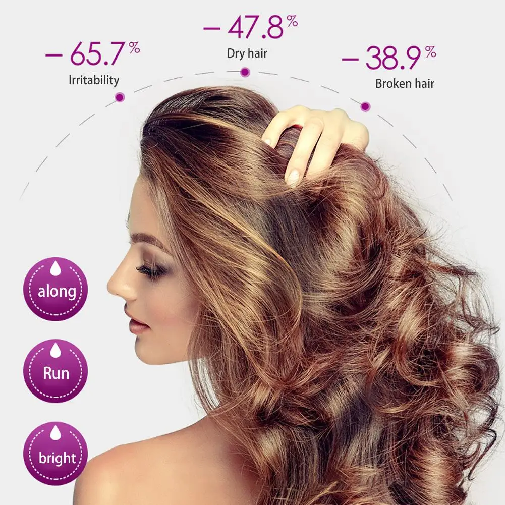 Hair Styling Serum for Frizzy & Dry Hair Rose Essence Oil Capsules Leave-in Anti Frizz Conditioner Repairs Dry, Damaged Hair 3