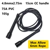 Long CC handle 15cm robust anti break easy hold beginner soft pvc jump rope skip freestyle elevate excersise fitness 4