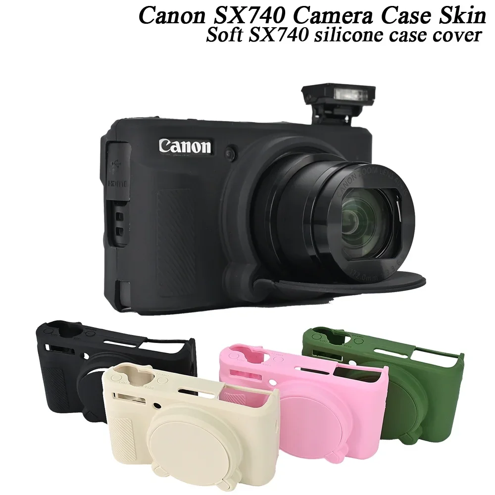 Soft SX740 silicone Case Camera Bag Skin For Canon PowerShot SX730 SX740 SX740HS Rubber Camera case Protective Cover Skin