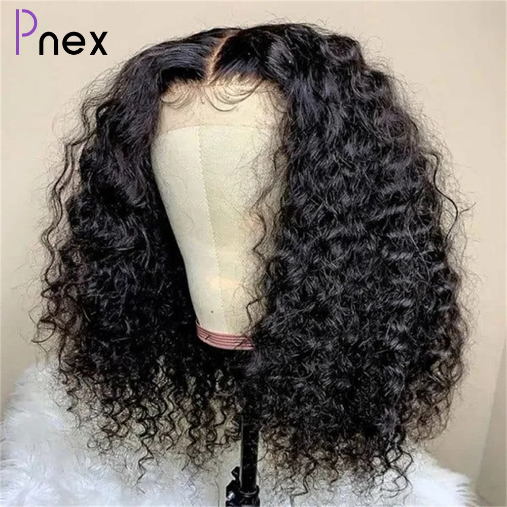 

Brazilian Human Hair Wigs 13x4 Bob Deep Curly Wave Lace Front Human Hair Wig T Part Perruque Cheveux Humain 4x4 Wig Human Hair