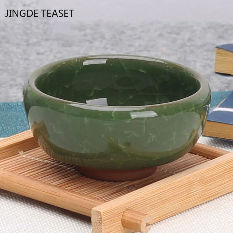4 pcs/lot Chinese Ceramics Teacup Set High-quality handmade single cup Tea bowl Master Cups Individual Cup Teaware Drinkware