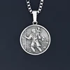 Catholic Medal Blessing From The Holy Father St. Christopher Sterling 925 Silver Pendant 1