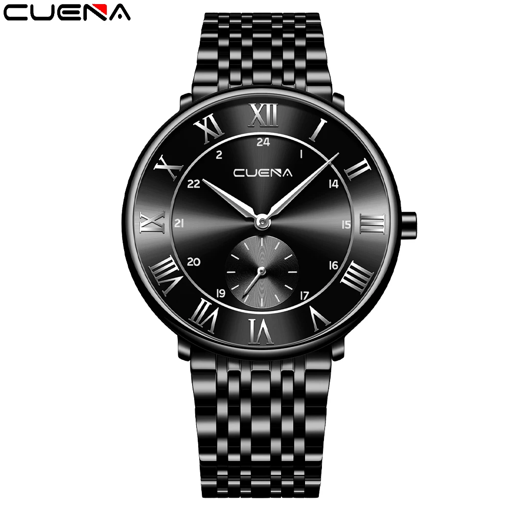 

CUENA Brand Business Simple Men's Watch Casual Analog Quartz Watch Sports Waterproof Calendar Clock Relogio Saat