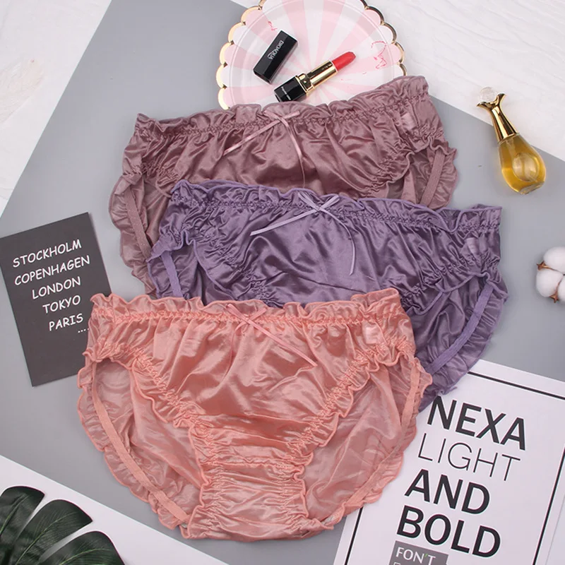 Новинка 2022, летние тонкие однотонные удобные кружевные гладкие простые женские трусы большого размера
