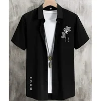 Hawaiian Men'S Shirt 3d Flower&Text Printing Beach Party Sweatshirt Loose Oversized Shirt And Blouse High-Quality Men'S Clothing 2