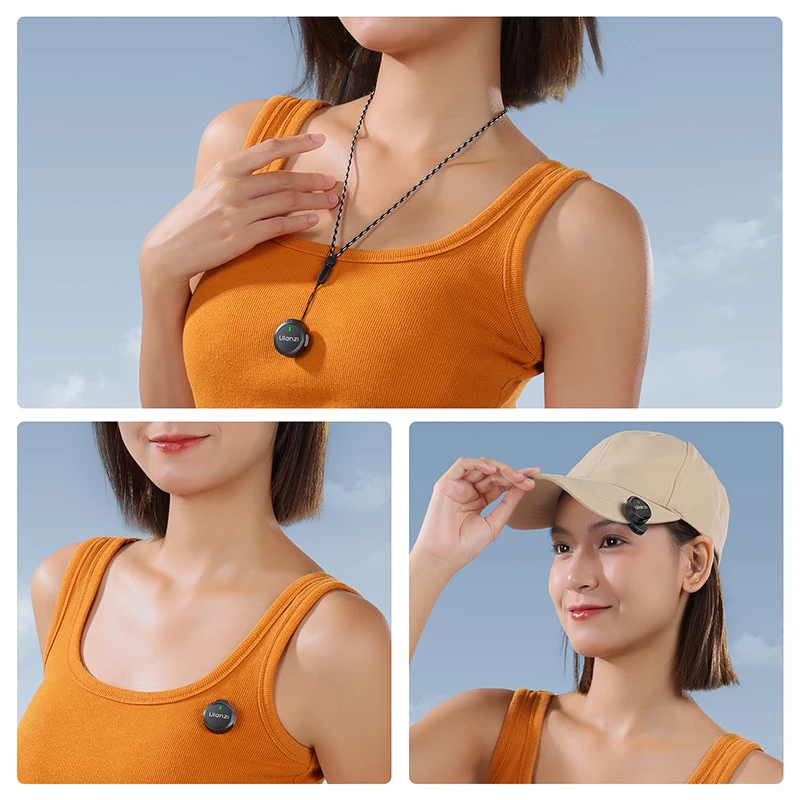 Ulanzi A21 Wireless Microphone 360° Sound Pickup 100m 2.4GHz 58dB for Smartphone Action Camera Studio Vlog Livestreaming Mic