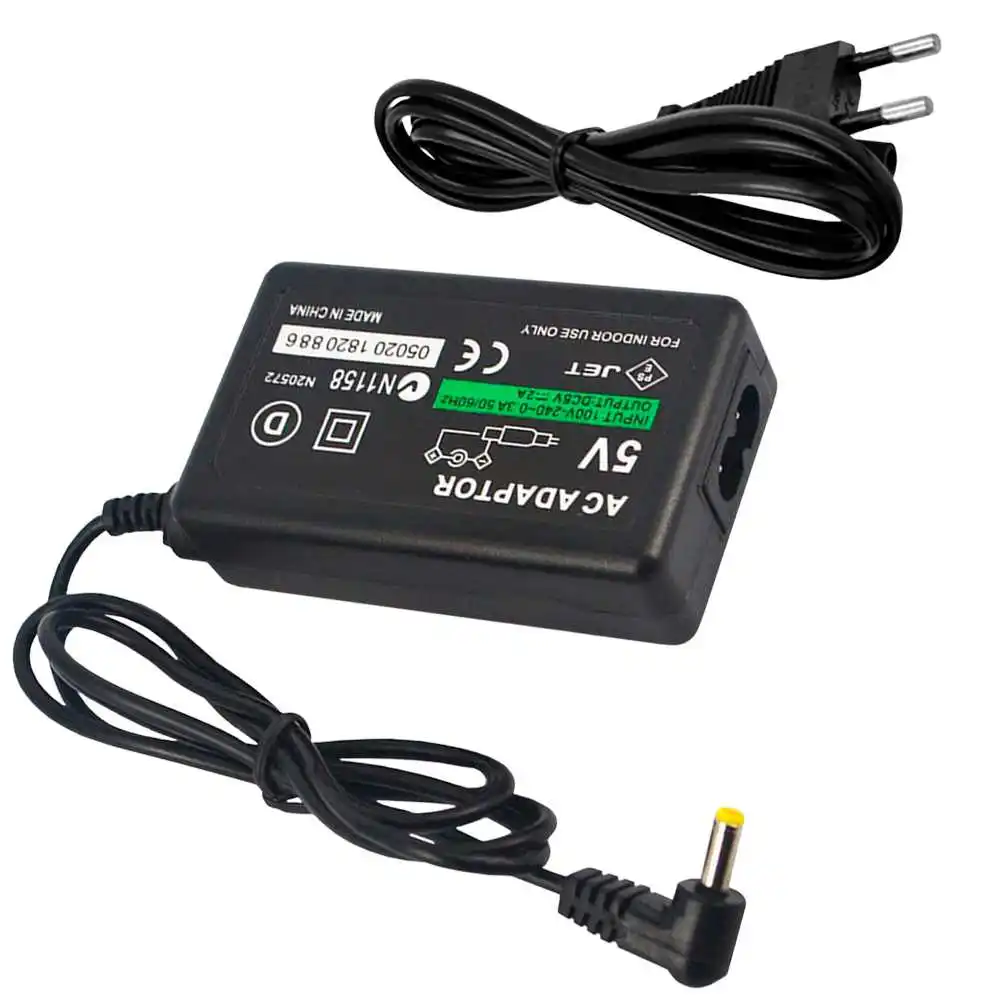 Adaptador de corriente de 5V para cargador PSP, cable de alimentación de  pared para playstation 1000, 2000, 3000, enchufe europeo y estadounidense -  AliExpress