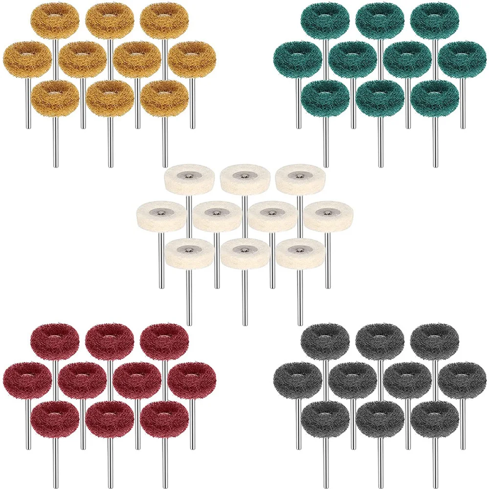 

Mini Drill Abrasive Brush Nylon Buffing Polishing Wheel with 3mm/2.35mm Shank for Dremel Rotary Tool Accessories Set carpentry