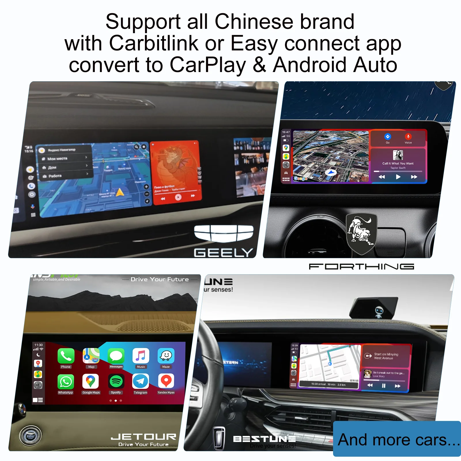 Carplay Adapter NCP0039 0036Wired Carbit Smartlink Phonelink Easy connect to Wireless for Baic Jetour Geely Chery