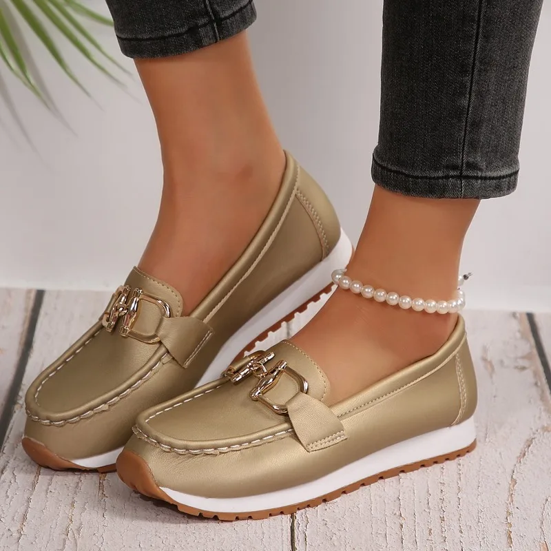 DOGHC-Zapatos Informales Sin Cordones Para Mujer, Zapatillas Deportivas De Tacón Bajo, Suaves, Color Blanco, 2024